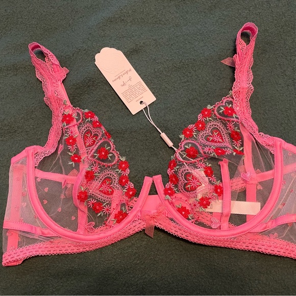 For Love And Lemons Other - For Love and Lemons Whimsical Garden Underwire Bra